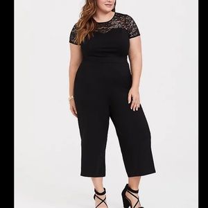 Torrid black lace jumpsuit